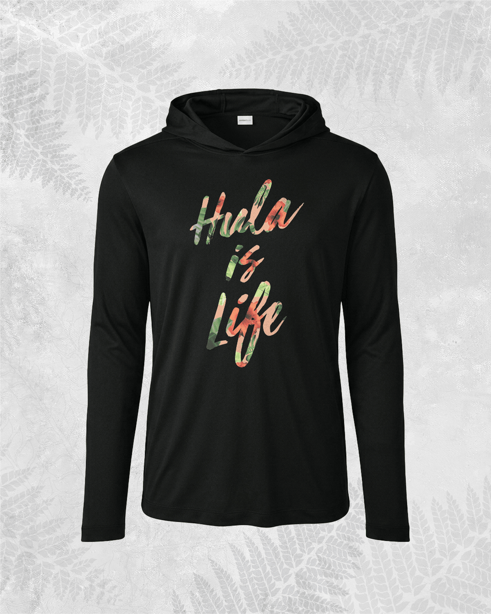 Hula Floral-Long Sleeve Dri-Fit Hoodie - Hula is Life