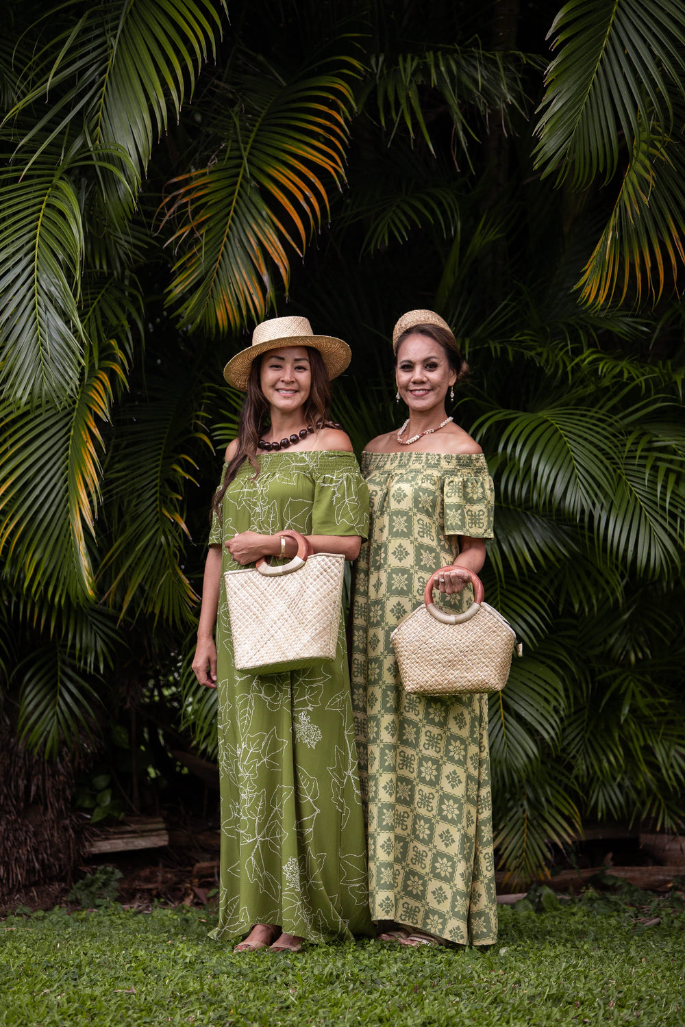 Kukui Quilt - Hiehie Dress (Yellow/Olive) - Hula is Life