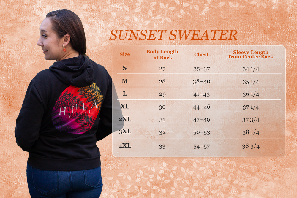 ʻIlima Sweater size guide