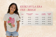 Keiki Hula Era Tee Beige size chart