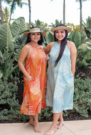 Palaʻā - Halter Dress - Blue/Green