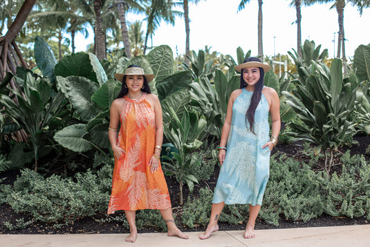 Translation missing: en.Palaʻā - Halter Dress - Orange