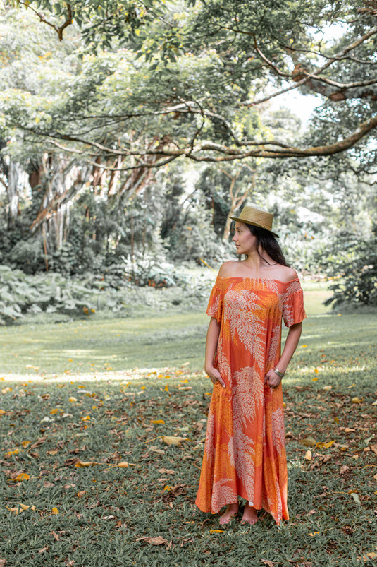 Translation missing: en.Palaʻā - Hiehie Dress - Orange