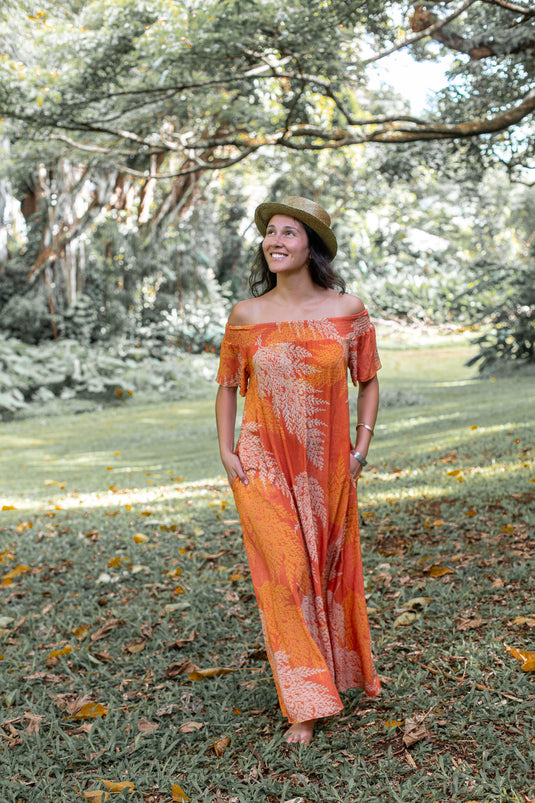 Translation missing: en.Palaʻā - Hiehie Dress - Orange
