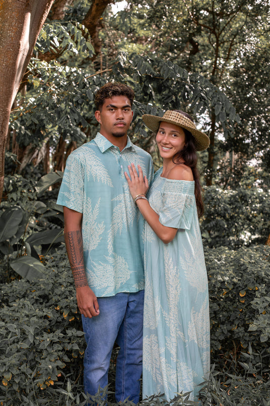 Translation missing: en.Palaʻā - Hiehie Dress - Blue/Green