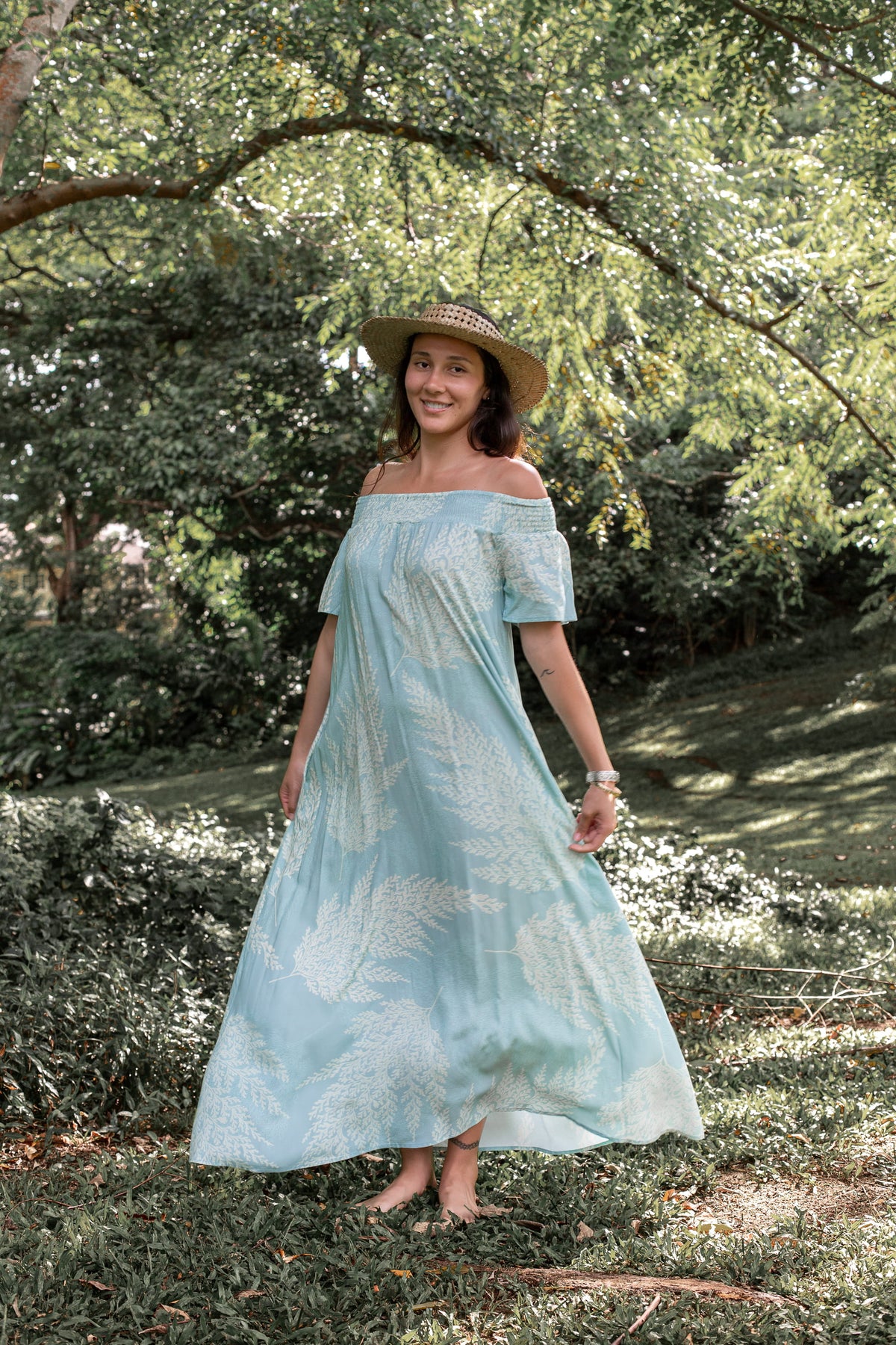Palaʻā - Hiehie Dress - Blue/Green