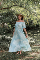 Palaʻā - Hiehie Dress - Blue/Green
