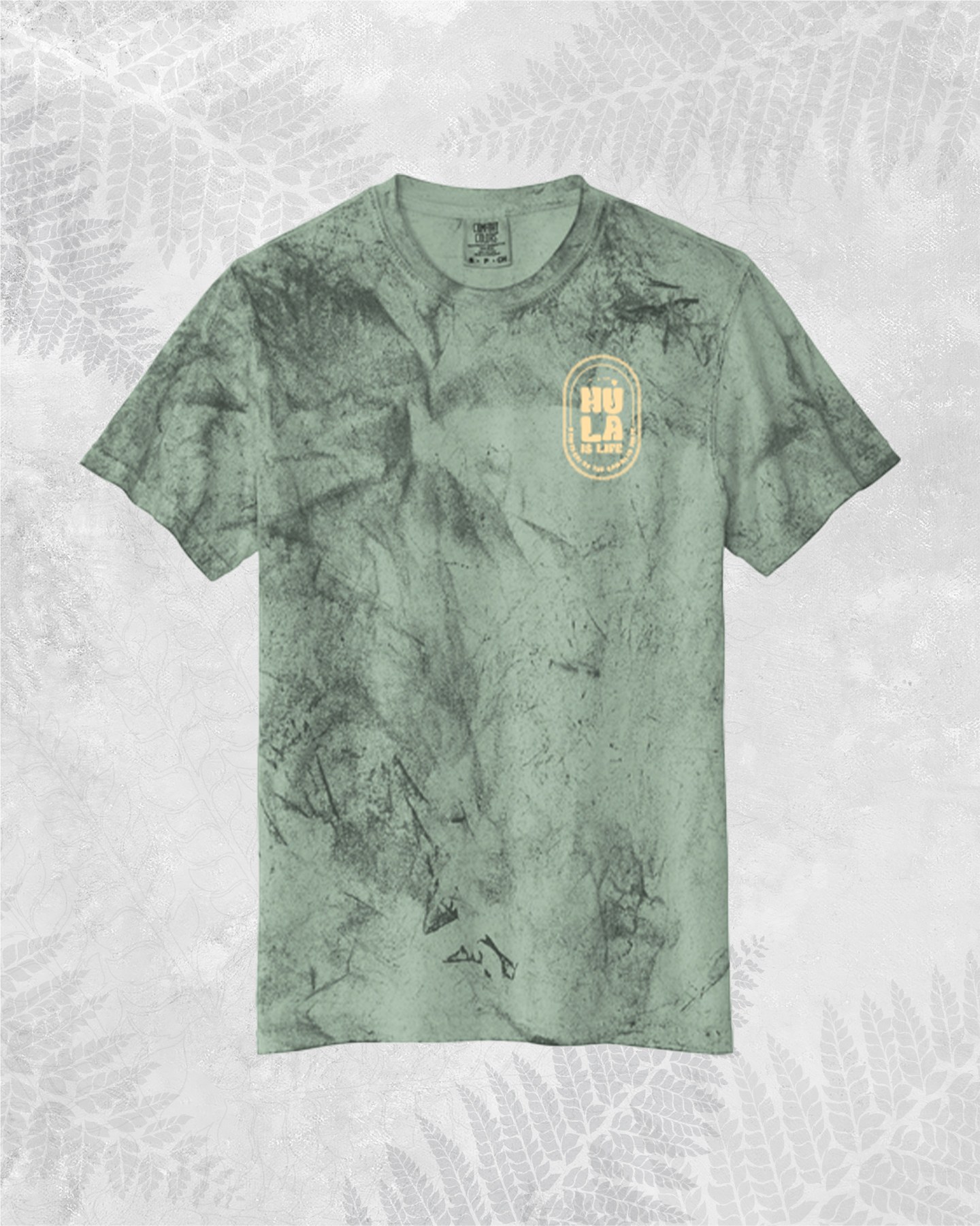 Translation missing: en.Hula Pikake T-shirt by Hula is Life featuring a colorful floral design on a casual cotton T-shirt