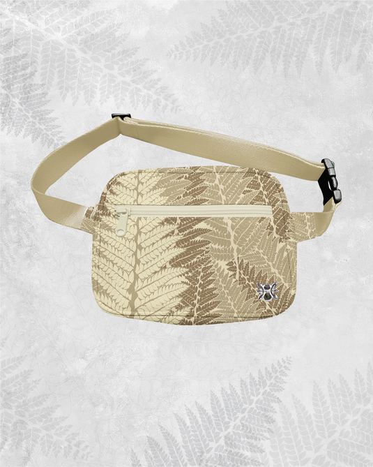 Translation missing: en.Beige Palapalai ʻEke Pāʻani hula costume accessory by Hula is Life, featuring intricate woven pandanus leaf design