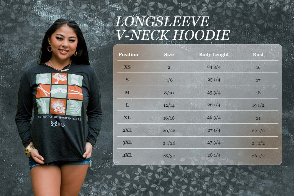 Hula Implements - Longsleeve V-neck Hoodie