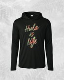 Hula Floral-Long Sleeve Dri-Fit Hoodie - Hula is Life