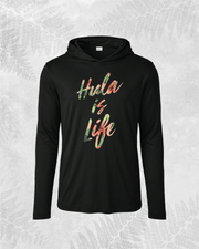 Hula Floral-Long Sleeve Dri-Fit Hoodie - Hula is Life