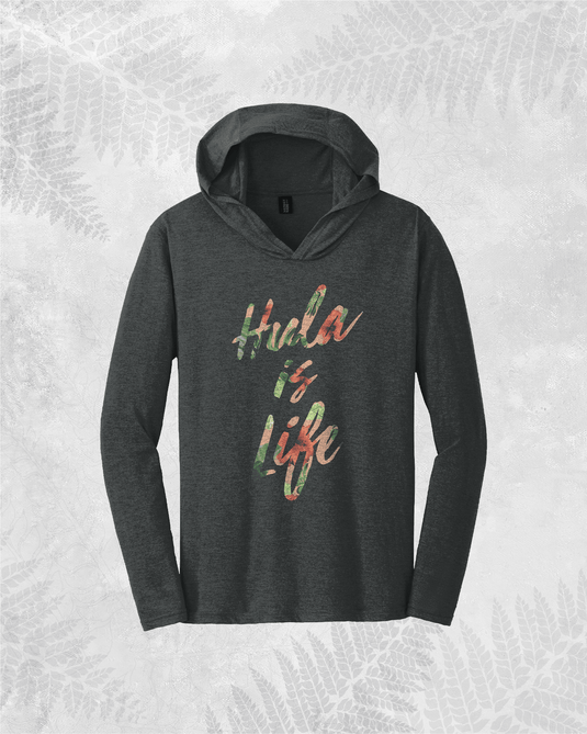 Translation missing: ja.Hula Floral-Longsleeve V-neck Hoodie - Hula is Life