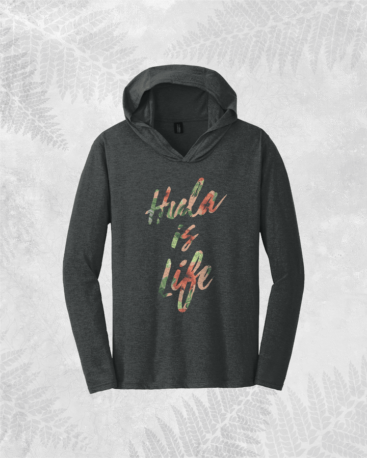 Translation missing: ja.Hula Floral-Longsleeve V-neck Hoodie - Hula is Life