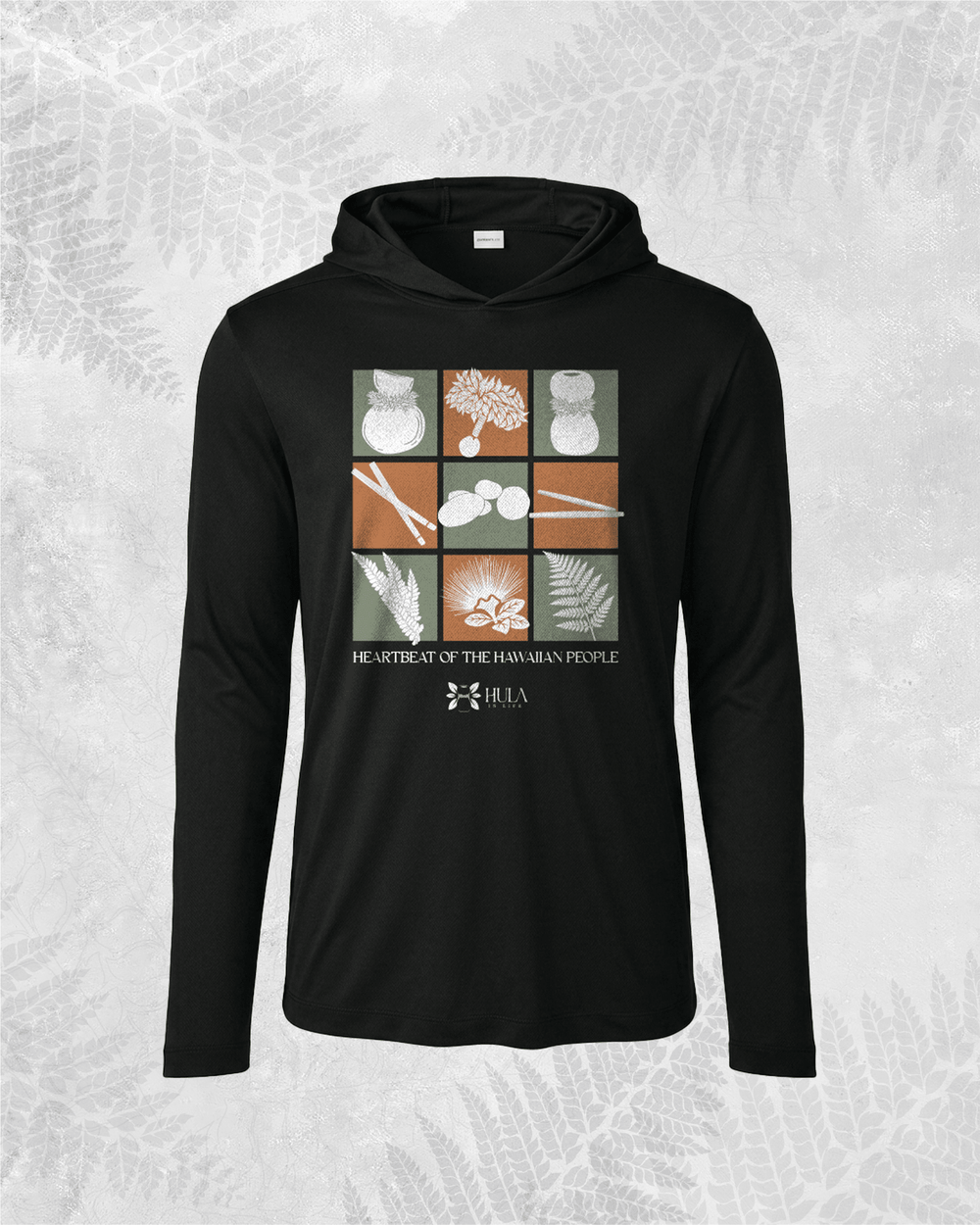 HULA IMPLEMENTS-Long Sleeve Dri-Fit Hoodie - Hula is Life