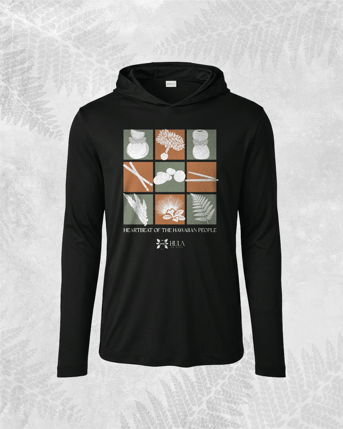 HULA IMPLEMENTS-Long Sleeve Dri-Fit Hoodie - Hula is Life