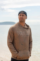 Hula Ipu - Long Sleeve Dri-Fit Hoodie Brown - Hula is Life