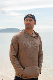 Hula Ipu - Long Sleeve Dri-Fit Hoodie Brown - Hula is Life