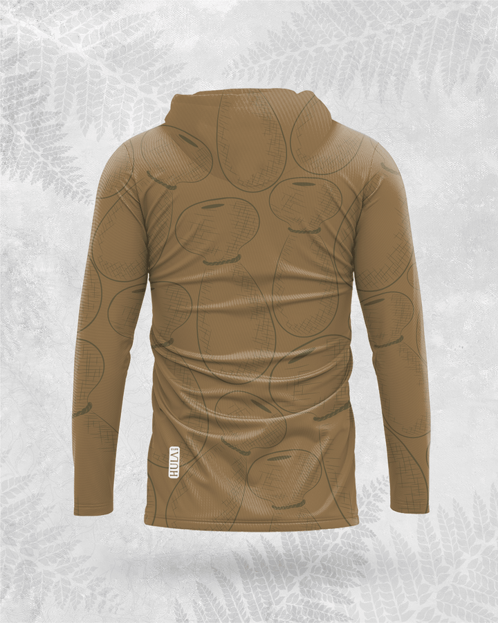 Translation missing: ja.Hula Ipu - Long Sleeve Dri-Fit Hoodie Brown - Hula is Life