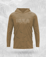 Hula Ipu - Long Sleeve Dri-Fit Hoodie Brown - Hula is Life