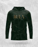 Hula Ipu - Long Sleeve Dri-Fit Hoodie Green - Hula is Life