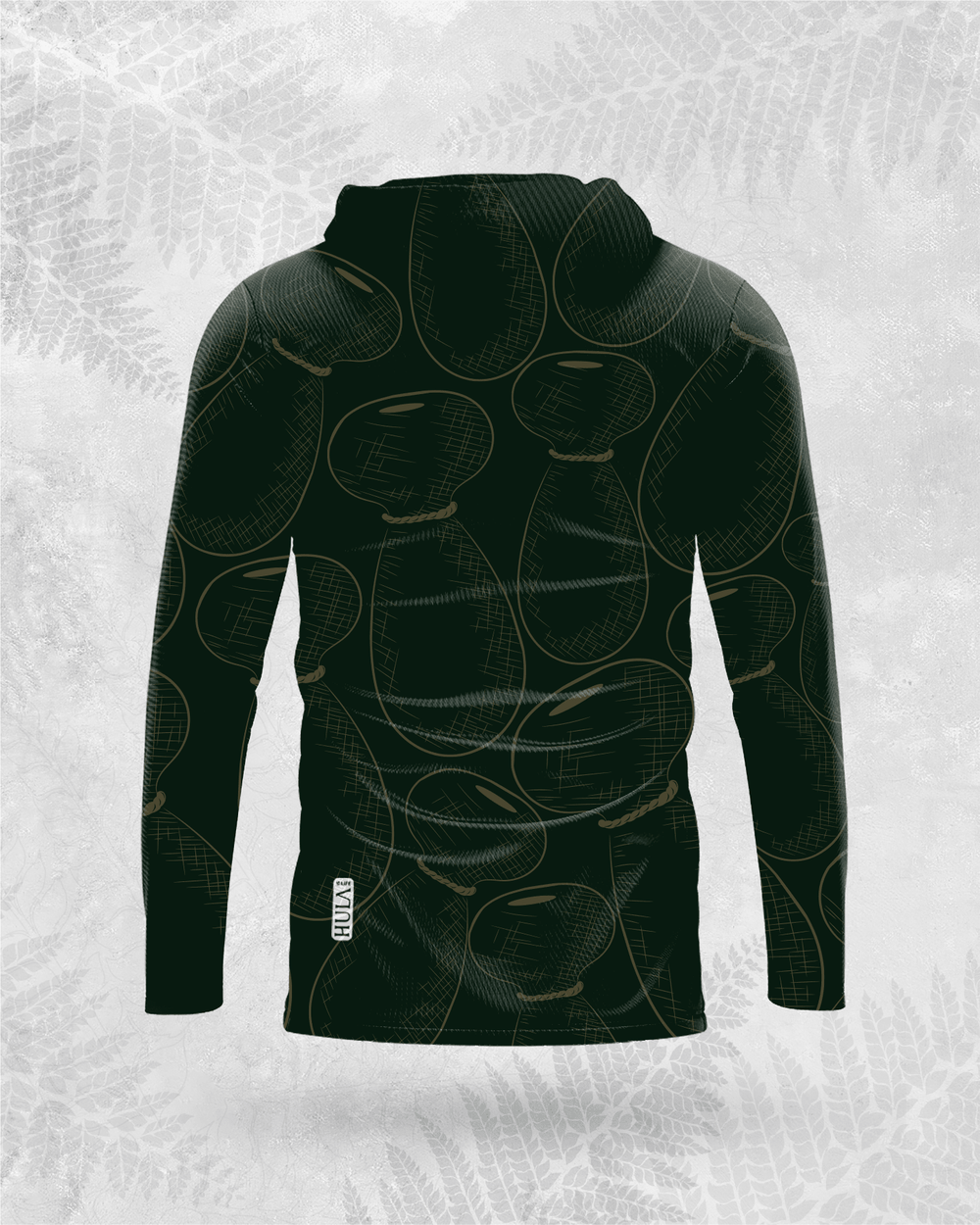 Hula Ipu - Long Sleeve Dri-Fit Hoodie Green - Hula is Life