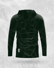 Hula Ipu - Long Sleeve Dri-Fit Hoodie Green - Hula is Life