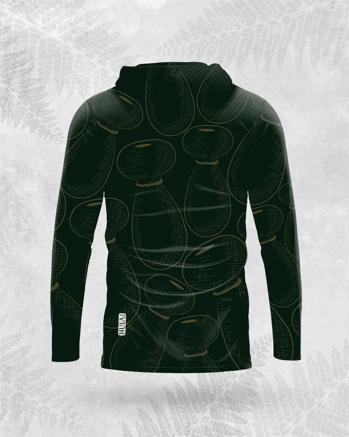 Translation missing: ja.Hula Ipu - Long Sleeve Dri-Fit Hoodie Green - Hula is Life