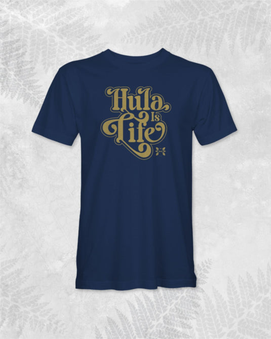 Translation missing: en.Navy Hula Sway T-Shirt by Hula is Life, shown in size XS, featuring a comfortable fit and stylish Hula Sway graphic design