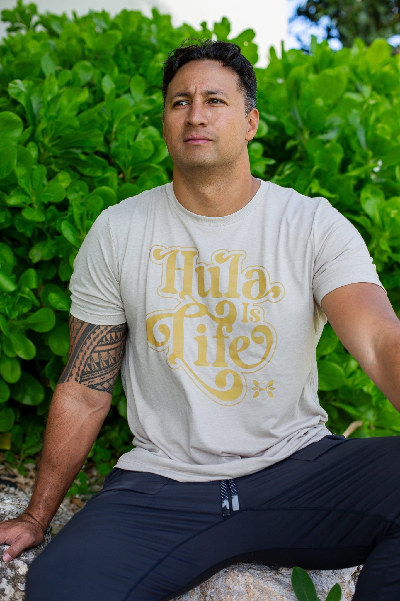 Translation missing: en.Navy Hula Sway T-Shirt by Hula is Life, featuring a comfortable fit and stylish design, shown on a plain background