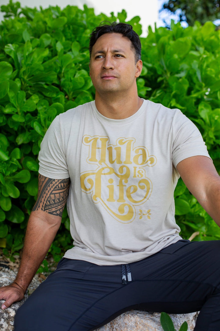 Translation missing: en.Navy Hula Sway T-Shirt by Hula is Life, featuring a comfortable fit and stylish design, shown on a plain background