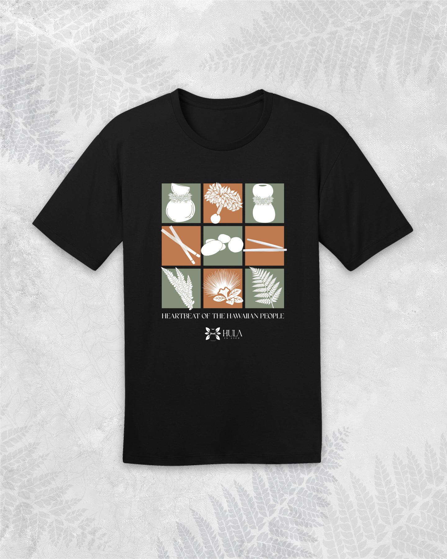 Translation missing: en.Hula is Life T-shirt in XS size featuring a casual fit with Hula Implements branding on the front