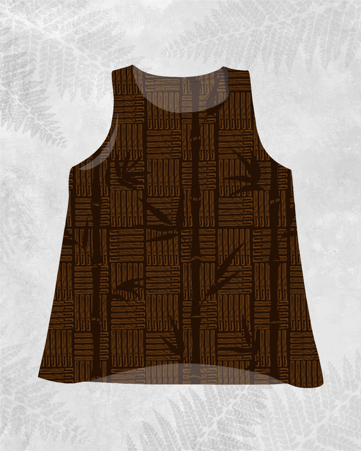 Translation missing: ja.Brown Puili Walea Tank top for women, Hula is Life WAHINE TANK, casual sleeveless design with a comfortable fit