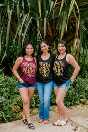 Hula is Life Hula Sway Relaxed Scoop in XS size, featuring a comfortable scoop neckline and relaxed fit, shown in the image.