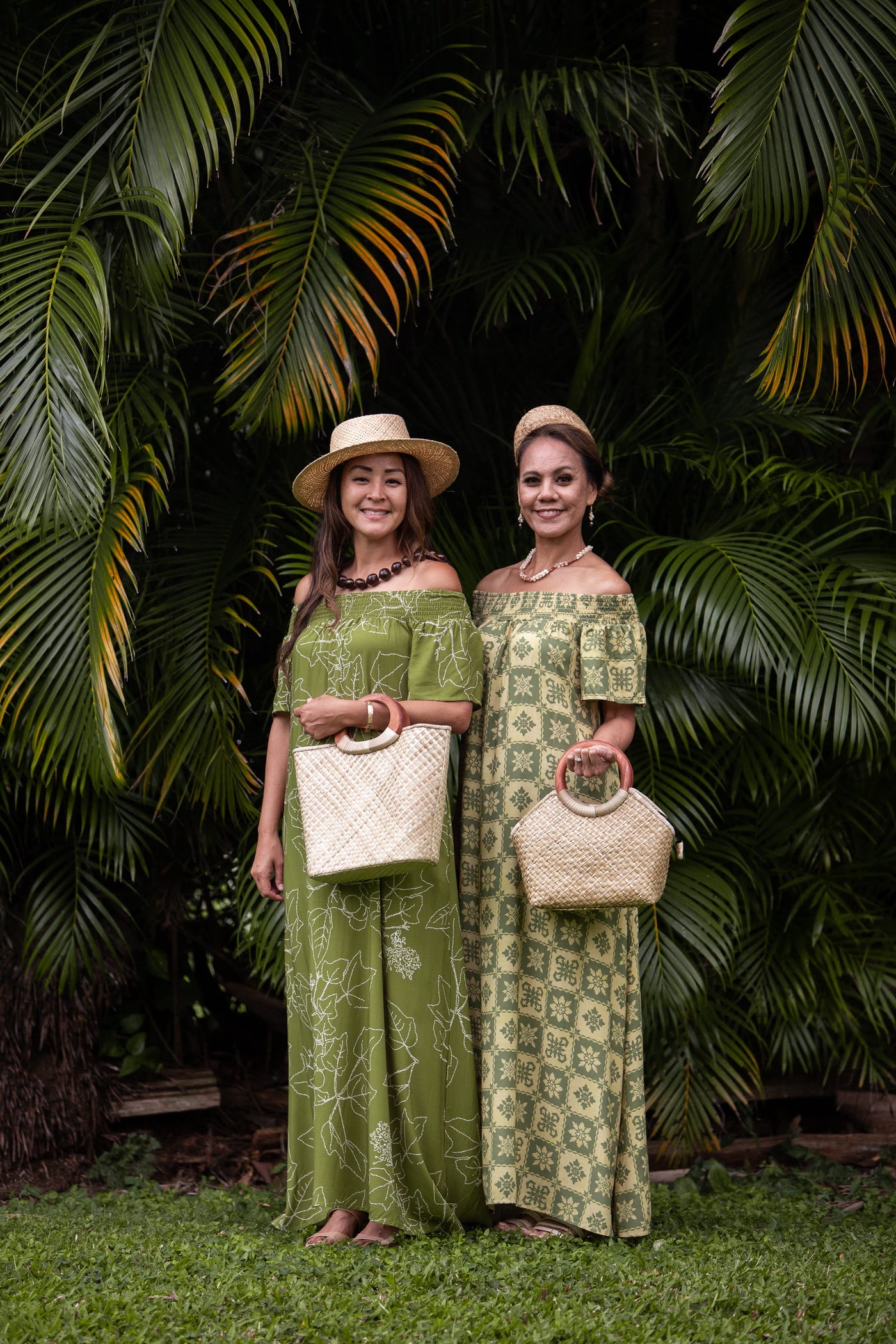 Kukui Quilt - Hiehie Dress (Yellow/Olive) - Hula is Life