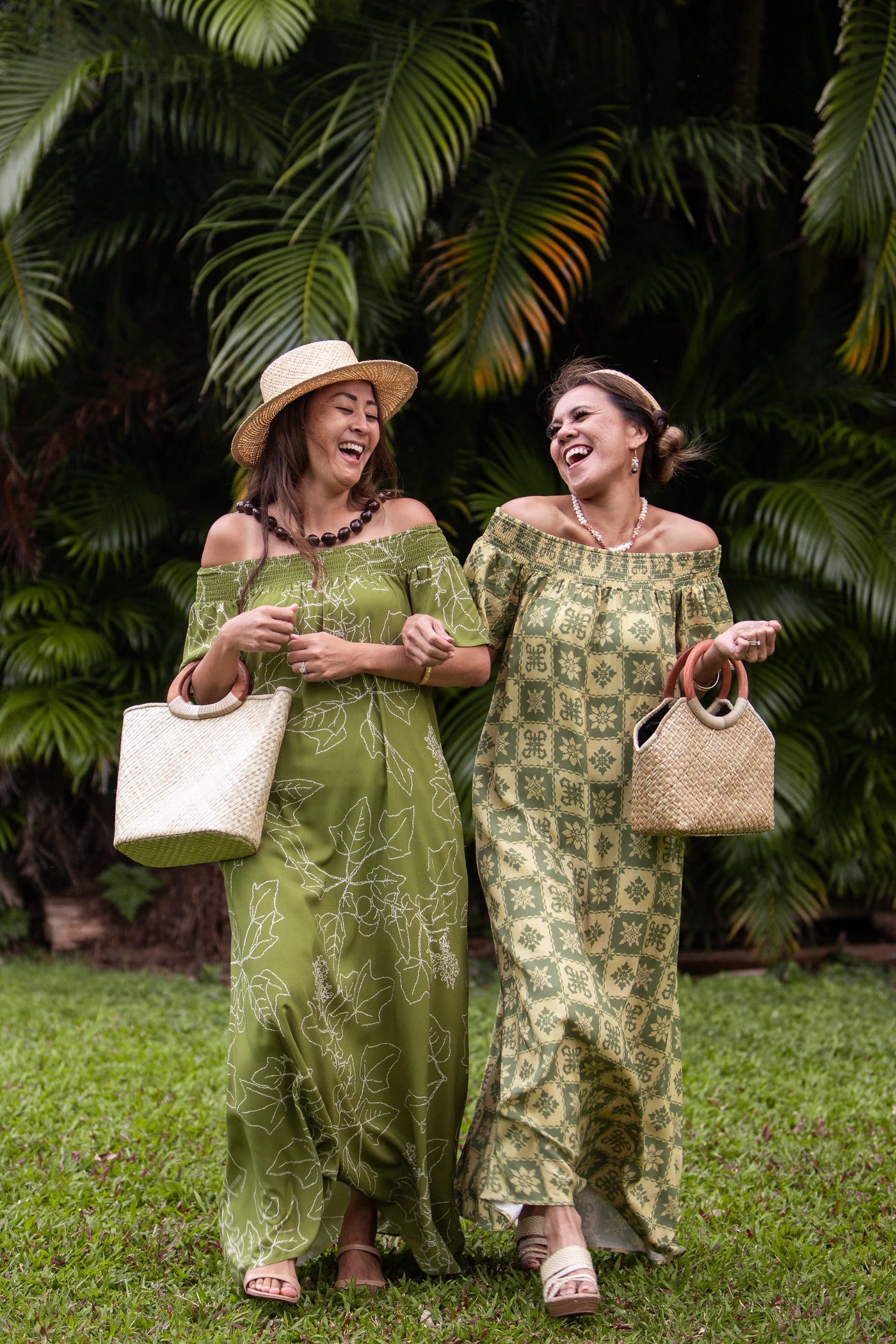 Kukui Quilt - Hiehie Dress (Yellow/Olive) - Hula is Life
