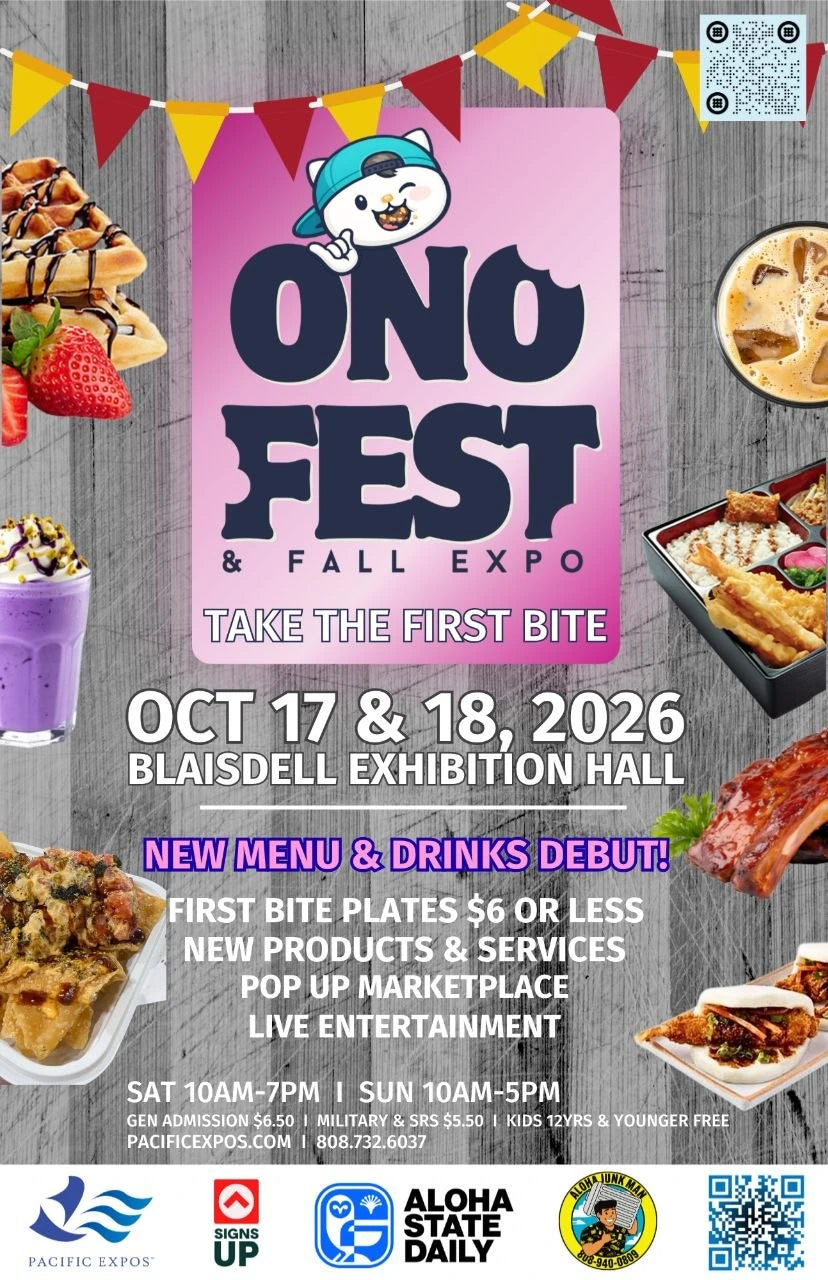 Ono Fest and Fall Expo 2026 event flyer with dates, location, and activities