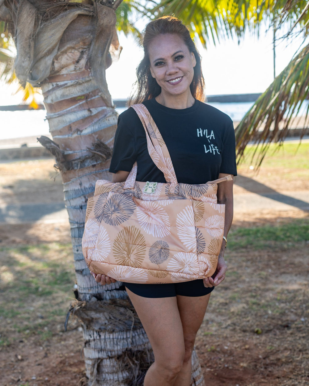ʻOpihi ʻEke Mākaukau bag worn by model, front view