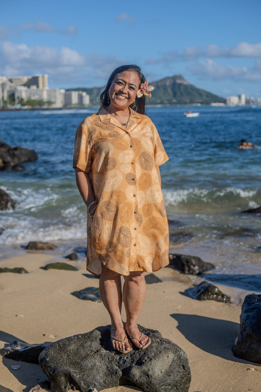 ʻOpihi Mālie Dress, front view