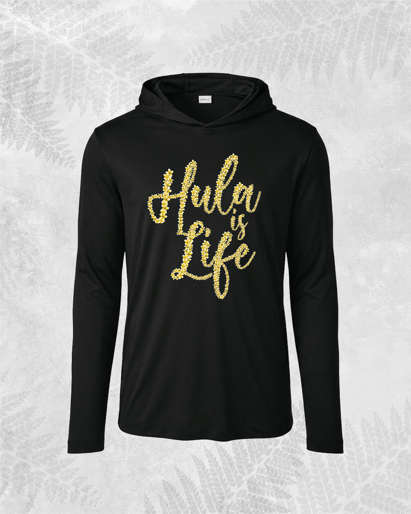 Translation missing: en.PLUMERIA-Long Sleeve Dri-Fit Hoodie - Hula is Life