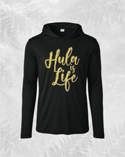 PLUMERIA-Long Sleeve Dri-Fit Hoodie - Hula is Life