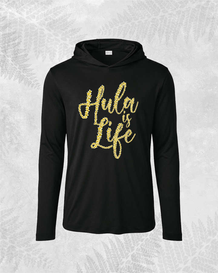 Translation missing: en.PLUMERIA-Long Sleeve Dri-Fit Hoodie - Hula is Life