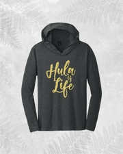 PLUMERIA-Longsleeve V-neck Hoodie - Hula is Life
