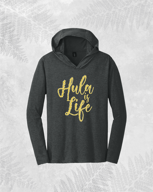 Translation missing: ja.PLUMERIA-Longsleeve V-neck Hoodie - Hula is Life